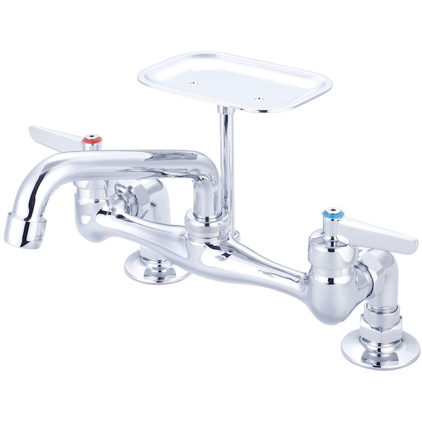 Two Handle Ledge Kitchen Faucet in Chrome
